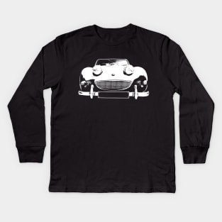 Austin Healey Sprite British 1960s classic car monoblock white Kids Long Sleeve T-Shirt